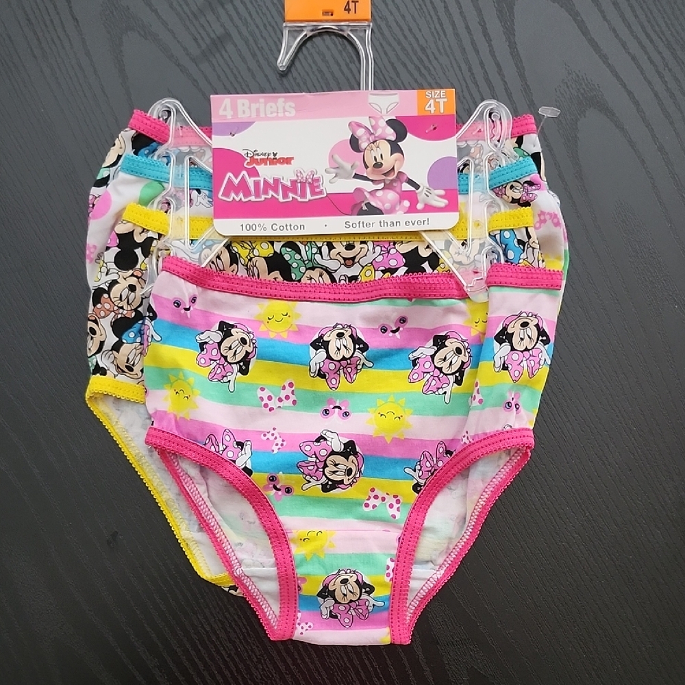 Disney Minnie Mouse Kids Briefs - Pink, Yellow, and Blue